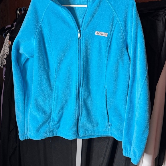 Columbia Jackets & Blazers - Columbia Aqua Blue Full-Zip Fleece Jacket – Size Medium